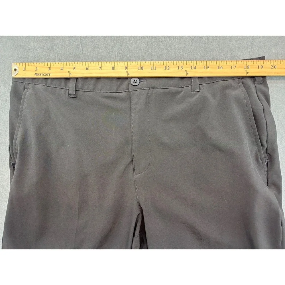 IZOD Golf Mens 40x32 Black Performance Stretch Straight Leg Pants 4393